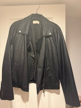 Z Supply Faux Leather Moto Jacket Women’s Asymmetrical Zip